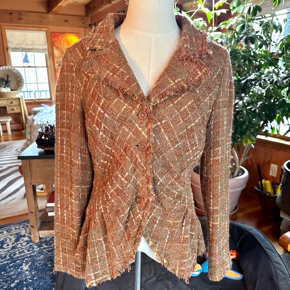Vintage Elevenses Brown Tweed Blazer - Picture 1 of 4